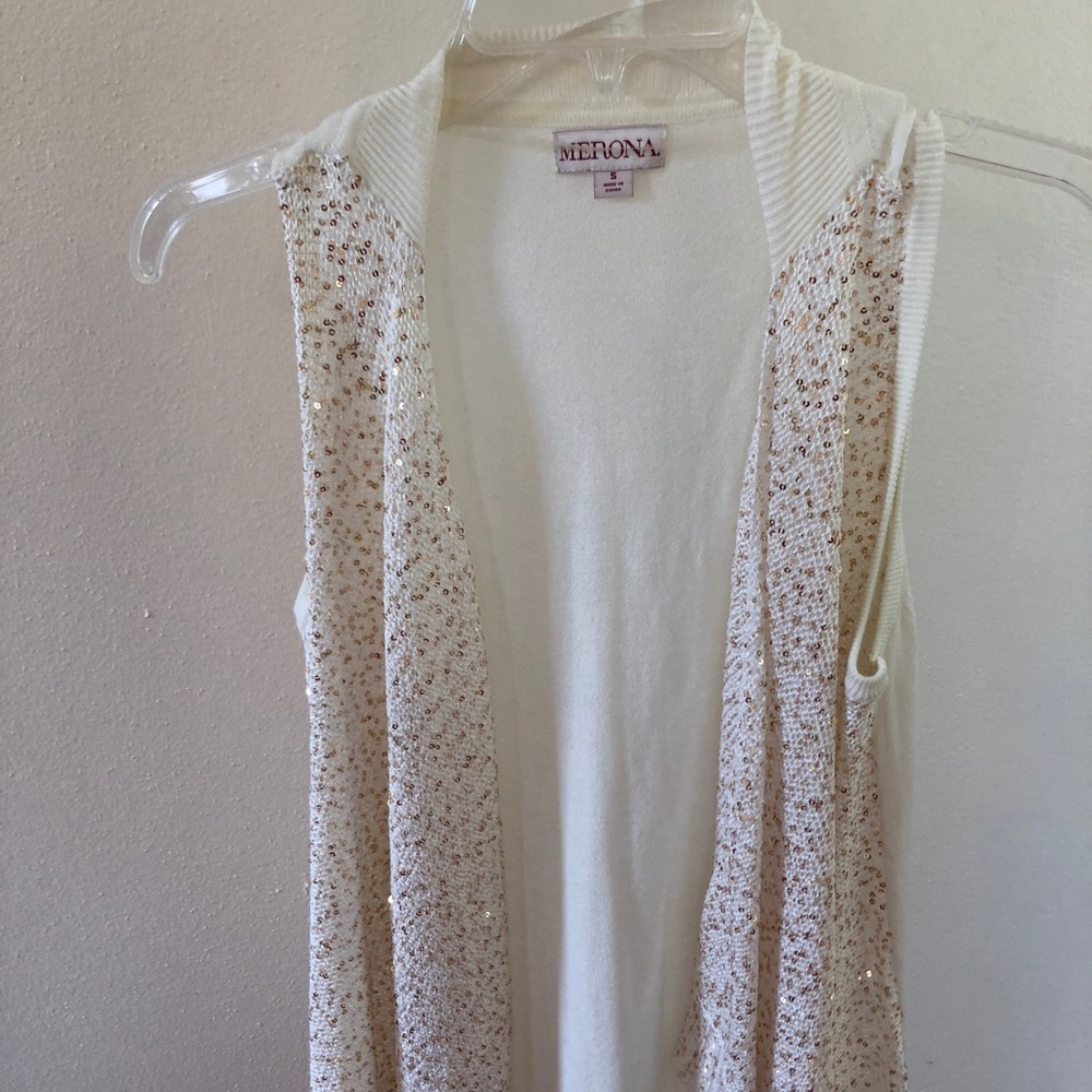 Merona sparkly gold vest
